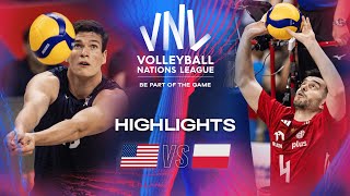 🇺🇸 USA vs 🇵🇱 POL  Highlights  Week 1  Mens VNL 2024 [upl. by Enirahtac695]