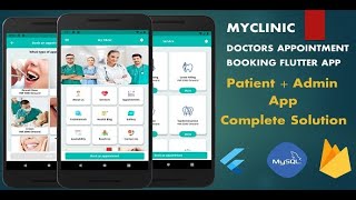 Doctor amp Patient Appointment Booking App  Complete Solution  Flutter  Myclinic [upl. by Aymer577]