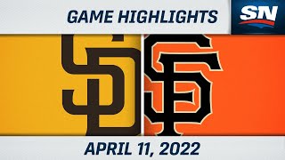 MLB Highlights  Padres vs Giants  Apr 11 2022 [upl. by Langill]