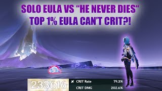 Genshin Impact Top 1 Eula cant crit Kunzu vs quotHe Never Diesquot with Only Eula [upl. by Clair]