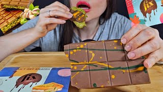 ASMR VIRAL DUBAI PISTACHIO KUNAFA CHOCOLATE MUKBANG [upl. by Aduh239]