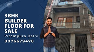 84gaz 2bhk ready to move builder floor for sale in pitampura Delhi lift and parking [upl. by Joel342]