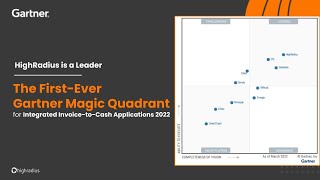 2022 Gartner Magic Quadrant for Integrated InvoicetoCash Applications  HighRadius Named A Leader [upl. by Skantze]