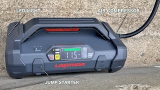 LOKITHOR Jump Starter with Air Compressor JA300 Review [upl. by Carrington261]