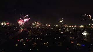 Drone beelden Vuurwerkmoment 0000 boven Waalwijk 🎆 [upl. by Sholom]