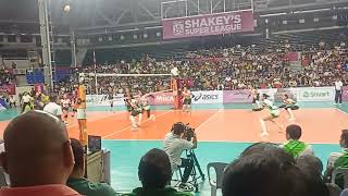 Shakeys Super League 2024 National University Lady Bulldogs VS De La Salle Lady spikers set3 [upl. by Ertemed]