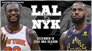 Los Angeles Lakers vs New York Knicks Full Game Highlights  Dec 18  2024 NBA Season [upl. by Lyle]