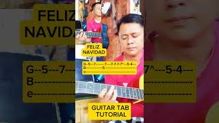 quotHow to Play Feliz Navidad on Guitar Easy Tab Tutorialquot Play Along Christmas music [upl. by Nylarat]