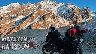 Matayen to Rangdum bike tripIn the lap of Zanskar EP3 Suru Valley Yamaha FZ25 Hindi  RidingSoulRV [upl. by Ramiah]