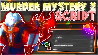 Murder Mystery 2 SCRIPT CANDY FARM GODMODE ESP  MORE Roblox MM2 Hack GUI [upl. by Ahsaekal]