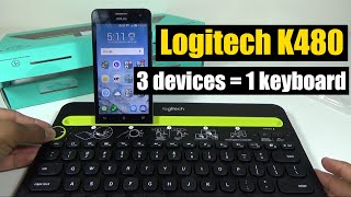 Logitech K480 Multi Device Bluetooth Keyboard for Windows Mac Chrome OS Android iOS [upl. by Eem]