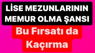 LİSE MEZUNLARINA MEMUR OLMA ŞANSI Kpss2024 2024kpss kpss [upl. by Esilanna]