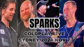 COLDPLAY LIVE  SPARKS  SYDNEY ACCOR ARENA  NOVEMBER 7  2024 [upl. by Eshelman]