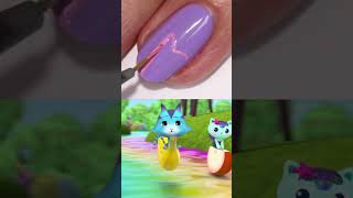 I LOVE this Gabby Cat nail art 🌈  GABBYS DOLLHOUSE [upl. by Fellows]