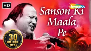 Sanson Ki Mala Pe Original Song by Nusrat Fateh Ali Khan  Video Song With Lyrics  Sad Song [upl. by Lleda]