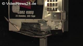 10012016  VN24  Täter sprengen ZigarettenAutomat mit illegalem Böller in Datteln [upl. by Lavro]