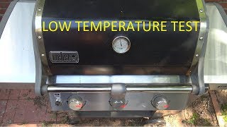 Weber Genesis II Minimum Temperature Test How Slow amp Low [upl. by Ztnahc323]