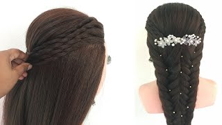 Outstanding bridal hairstyle for long hair  fishtail hairstyle [upl. by Ingmar]