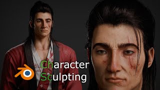 How to make a samurai Character in Blender amp Substance Painter  3d sculpting modeling and texturing [upl. by Eiffub]