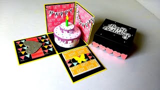 Beautiful Birthday Card Idea  Handmade Birthday Greeting Card  Tutorial [upl. by Elery447]