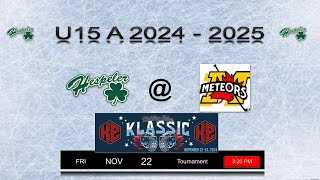 Game 1 U15 A Hespeler Shamrocks at Mitchell Meteors 22NOV2024 [upl. by Ymorej]