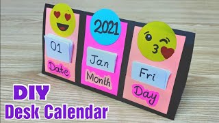 How to make 2021 Desk Calendar  DIY Calendar  Handmade Desk Calendar 2021  New Year Crafts [upl. by Feodor]