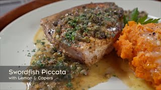 Swordfish Piccata with Lemon and Capers by Chef Andrew Zimmern [upl. by Lamonica]