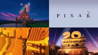 Disney Pixar Warner bros 20th century fox Logos 2014 [upl. by Cherie390]