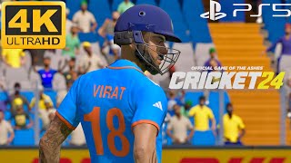 Cricket 24 PS5 Gameplay  India Vs Australia Dynamic Broadcast Camera 4K60 HDR [upl. by Letrice]