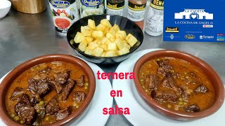 Ternera en salsa con patatas fritas [upl. by Adriane]