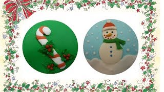 Galletas de Navidad Decoradas con Bastón de Dulce y Muñeco de Nieve│Club de Reposteria [upl. by Ackler325]