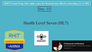 RHIT Exam Prep 023  Health Level Seven HL7  💻🎀📚 [upl. by Sivrup]