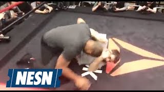 Daniel Cormier Obliterates Training Partner At UFC 220 Open Workouts [upl. by Singh]