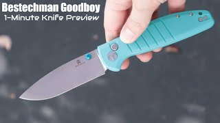 Bestechman Goodboy Button Lock Knife  1Minute Preview  Atlantic Knife [upl. by Ruyle]