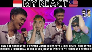 BEAUTIFUL VOICE X FACTOR REACTION  Gan Gan Wigandi nyanyi lagu Melly Goeslaw [upl. by Amaryllis374]