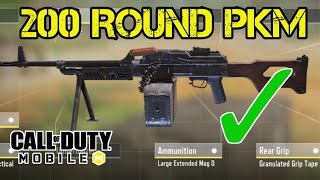 200 Round PKM LMG Gunsmith amp Gameplay in COD Mobile  Call of Duty Mobile [upl. by Hanima862]