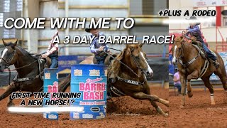 BARREL RACE VLOG plus a rodeo [upl. by Anelhtak]