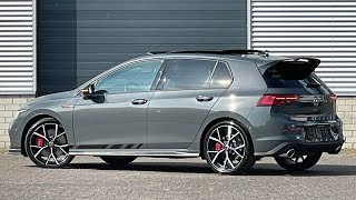 Volkswagen NEW Golf 8 GTI 300hp Clubsport 2021 in 4K Delphin Grey 19 inch Estoril Walk around [upl. by Laehpar]