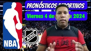 Pronósticos Deportivos Gratis 🏀NBA y🏒 NHL Hoy Viernes 4 De Octubre 2024 [upl. by Bautista250]