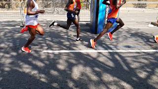 London Marathon leaders 2018 slow motion at 14 miles [upl. by Armington]