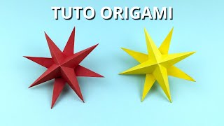 Étoile en Origami Facile  Décoration DIY pour Noël et Fêtes [upl. by Aileme282]