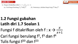 Latih diri 17 Soalan 1  12 Fungsi Gubahan  Bab 1 Fungsi Matematik Tambahan Tingkatan 4 [upl. by Eciram]