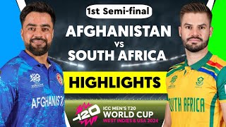 Afghanistan vs South Africa Semifinal ICC T20 World Cup 2024 Highlights  AFG Vs SA Highlights [upl. by Hsepid]