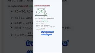 gp53 Trapez isoscel ortodiagonal video shorts short matematica evaluarenationala videoshort [upl. by Dray534]