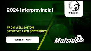 NZ Indoor Bowls 2024 Interprovincial – Round 3  Pairs  Counties v Manawatu [upl. by Marchelle]