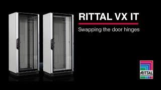 Rittals VX IT how to video  swapping the door hinges [upl. by Ellehsal]