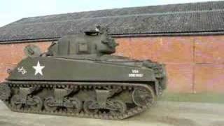 Sherman tank M4 105mm fast drive [upl. by Iadrahs225]