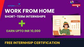 Internshala WFH INTERNSHIP  ShortTerm Work From Home Internships  Free Internship Certificate [upl. by Durante67]