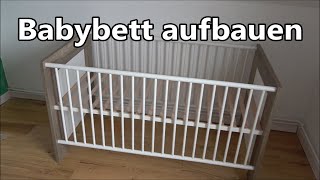 Gitterbett Aufbauanleitung Babybett aufbauen Anleitung [upl. by Junette]