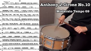 No10 Portraits in Rhythm By Anthony Cirone  snare drum [upl. by Bore586]